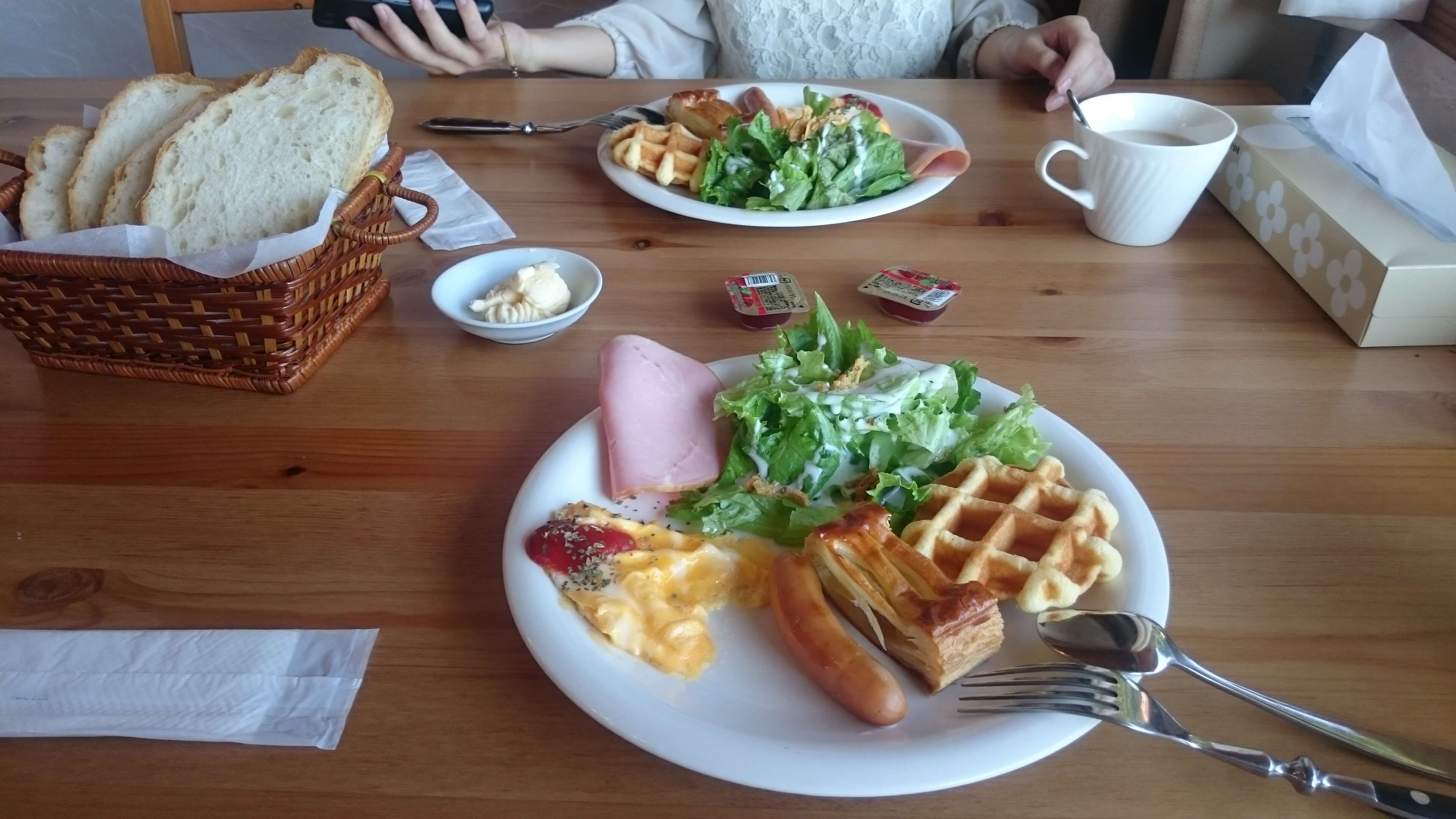 ジャスミンロッジの2日目の朝食